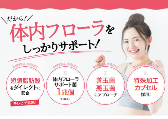 体内フローラをしっかりサポートする話題の「ビセラ（BISERA)]